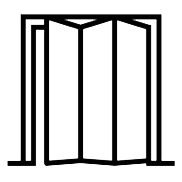 Folding Mesh Doors Icon